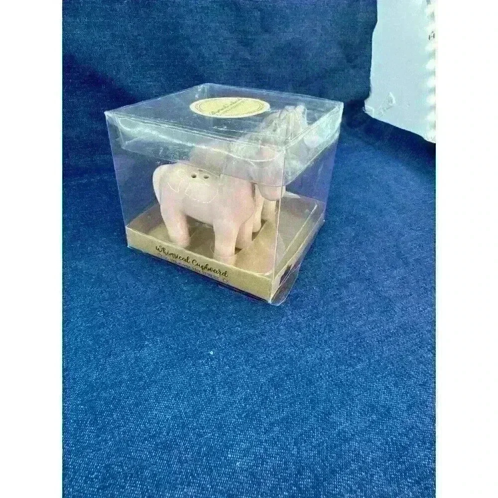 NIB Whimsical Cupboard Unicorn Salt Pepper Shakers Rose Pink Kitchen‎